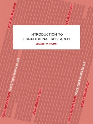 cover image of An Introduction to Longitudinal Research